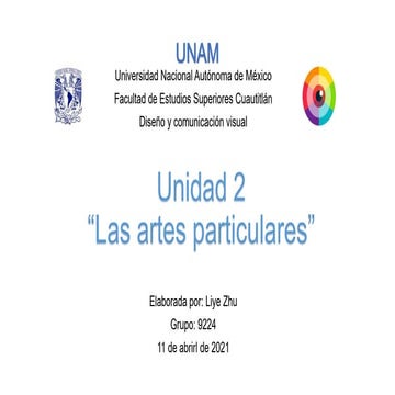 Las artes particulares