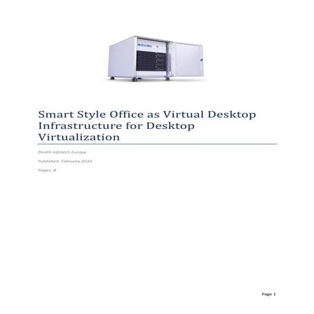 White Paper: Smart Style Office as Virtual Deskopt Infrastructure for Desktop...
