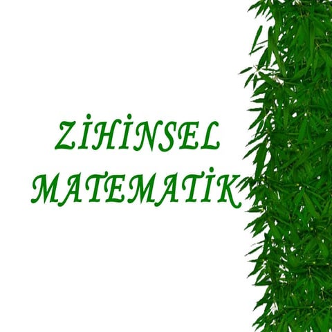 Zihinsel Matematik