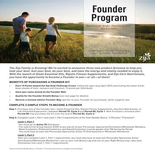 Zija founder program | PDF