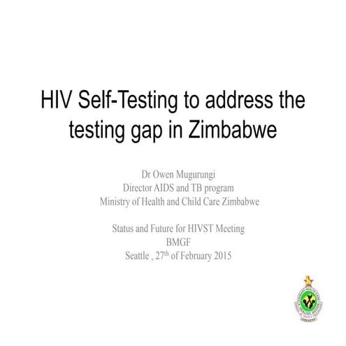 Zimbabwe HIV Self-testing presentation