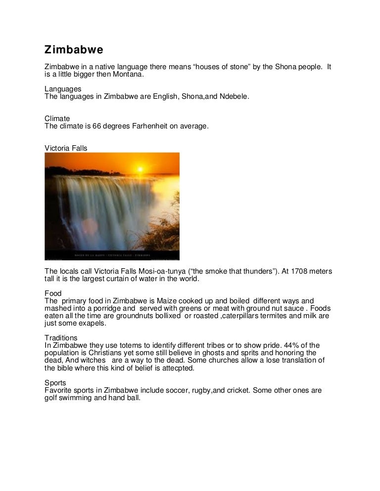 Zimbabwe In Word
