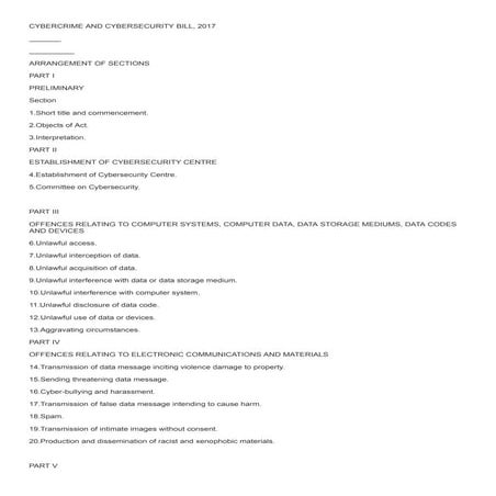 Zimbabwe's cybercrime &amp; cybersecurity bill 2017
