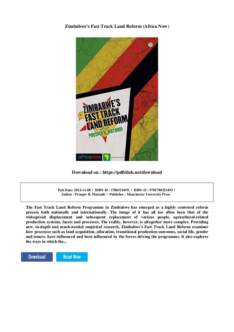 Zimbabwe's fast track land reform (africa now)