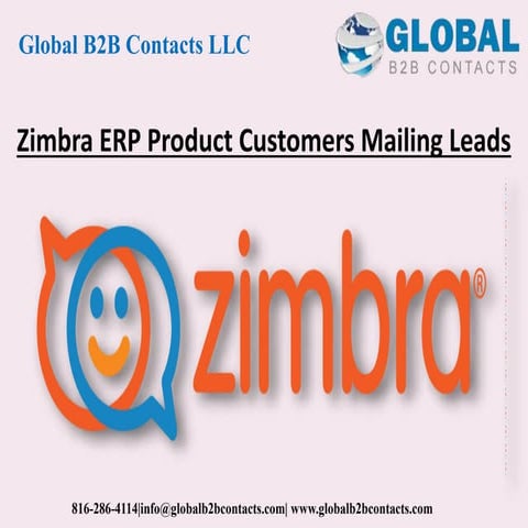 Zimbra ERP product customers mailing leads