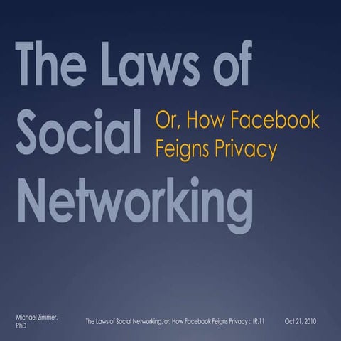 Zimmer laws of social networking slides