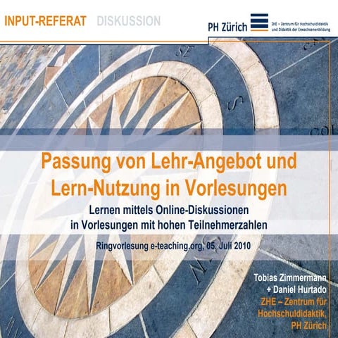 Passung von Lehr-Angebot und Lern-Nutzung in Vorlesungen.