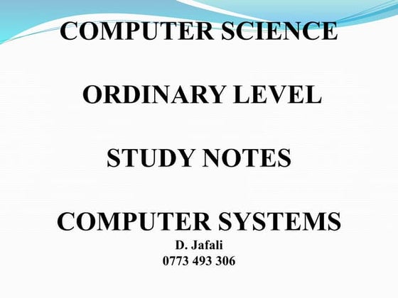 Computer System Class - 9 | PPT