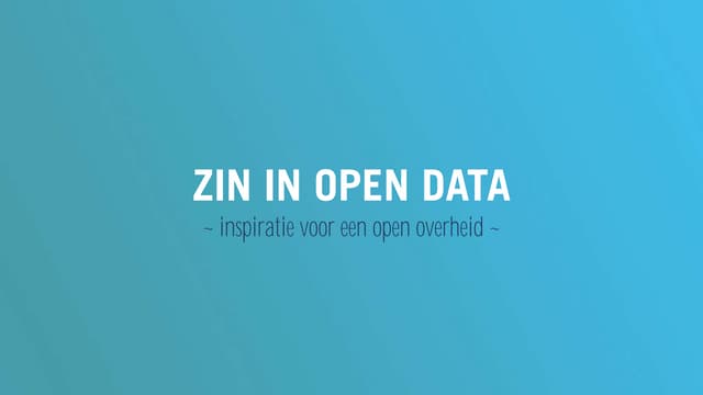 Zin in open data
