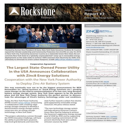 The Largest State-Owned US Power Utility Announces Collaboration with Zinc8 E...