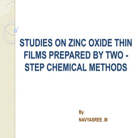 Zinc oxide thin film