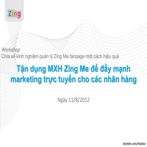 Zing Me Workshop 11082012