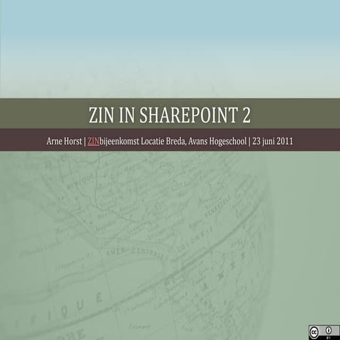 Netwerkbijeenkomst ZIN in SharePoint