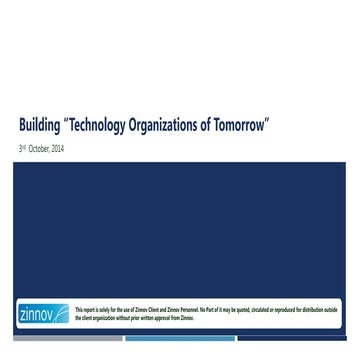 Building Technology Organizations of Tomorrow