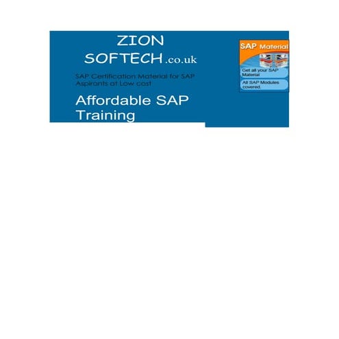 SAP IS - RETAIL CERTIFICATION MATERIALS