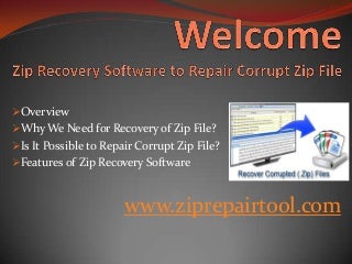 Repair Corrupt Zip File by using of Best Zip Recovery Software !