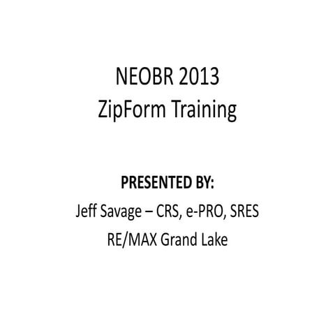20130218 NEOBR Zip form training