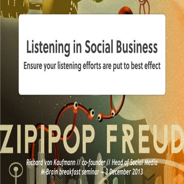 Zipipop Freud Listening in Social Business M-Brain seminar