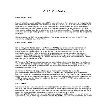 Zip y rar | PDF