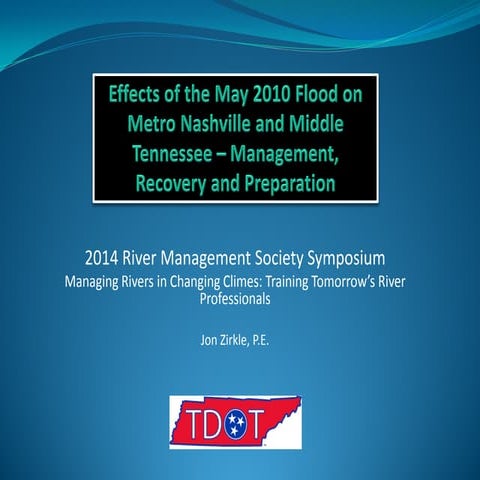 Effects of the May, 2010 Flood on Metro Nashville and Middle Tennessee - Mana...