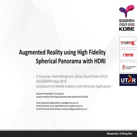 Augmented Reality Using High Fidelity Spherical Panorama with HDRI