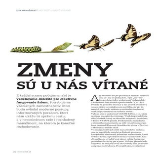 Zmeny sú u nás vítané - ako plánova...