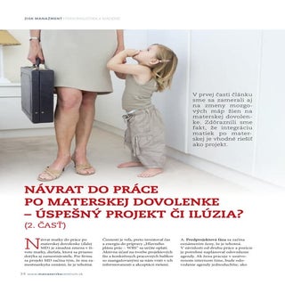 NÁVRAT DO PRÁCE PO MATERSKEJ DOVOLE...