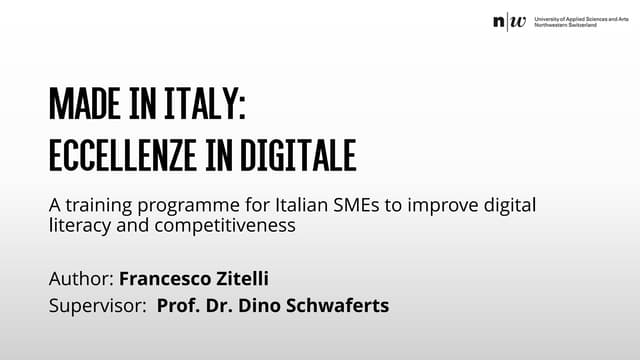 Made in Italy - Eccellenze in Digitale 