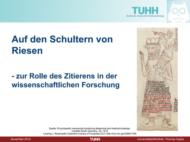 Auf den Schultern von Riesen   - zu...