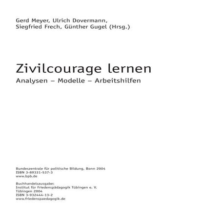 Zivilcourage lernen