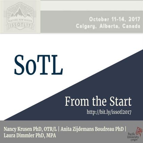SoTL from the Start - ISSoTL 2017