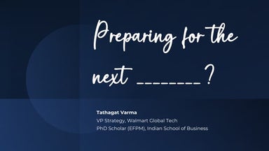 Preparing for the next ________?