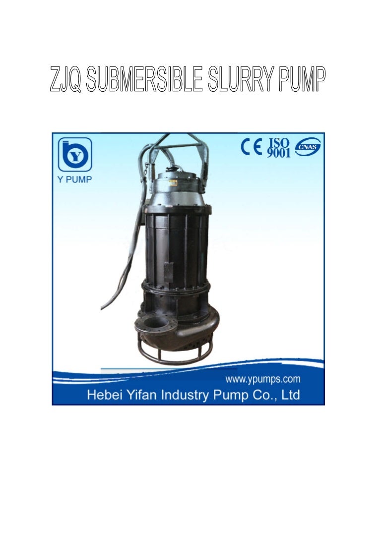 Zjq Submersible Slurry Pump E Catalogue In Non Clogging Site Condition