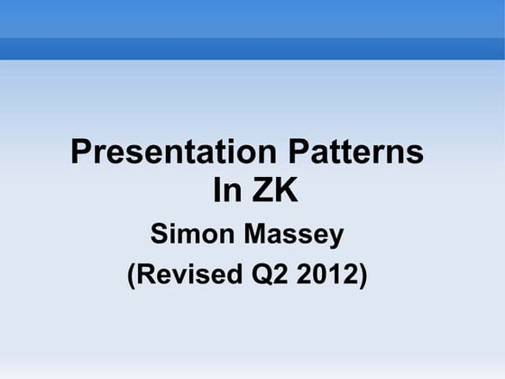Design Patterns in ZK: Java MVVM as Model-View-Binder