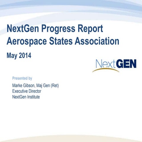 Asa next gen progress rpt