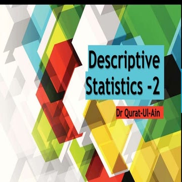 Descriptive statistics -2