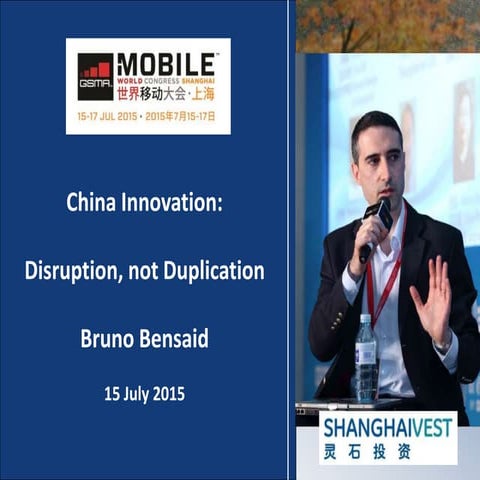 China Innovation: Disruption, Not Duplication