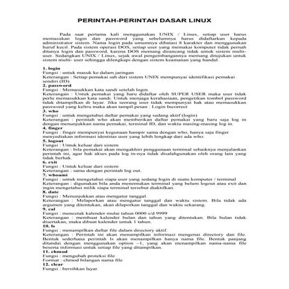 Perintah dasar linux | PDF