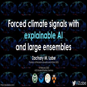 Forced climate signals with explainable AI and large ensembles