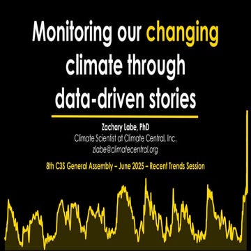 Monitoring our changing climate through data-driven stories