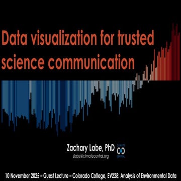Data visualization for trusted science communication