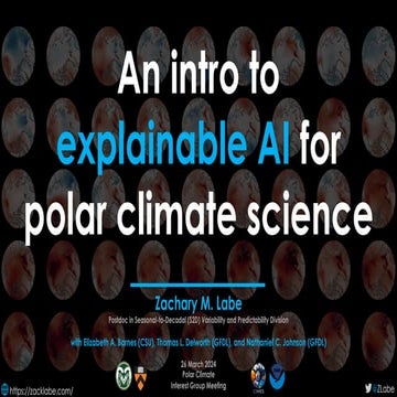 An intro to  explainable AI for  polar climate science