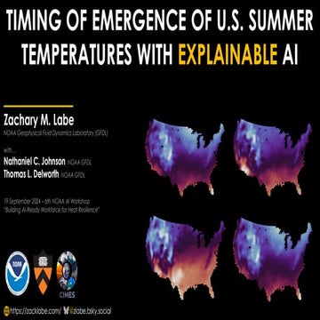 Timing of emergence of U.S. summer temperatures with explainable AI
