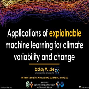Applications of explainable machine learning for climate variability ...
