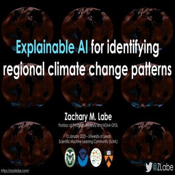 Explainable AI for identifying regional climate change patterns