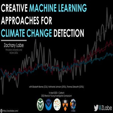 Creative machine learning approaches for climate change detection