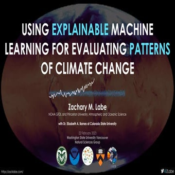 Using explainable machine learning for evaluating patterns of climate change
