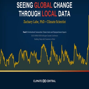 Seeing global change through local climate data