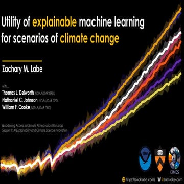 Utility of explainable machine learning for scenarios of climate change
