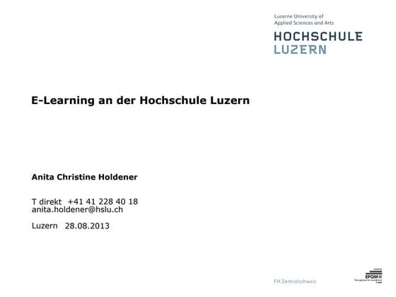 ZLL - E-Learning-Angebot an der HSLU